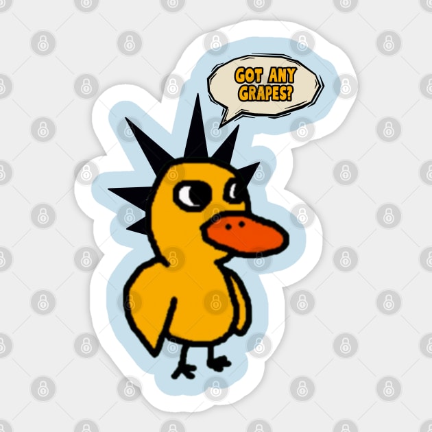 Duck Punk Sticker by We Only Do One Take